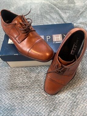 Johnston & Murphy Men's Chestnut Brown Leather Chukka Boots